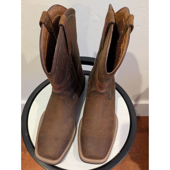 Ariat Men’s 8D Square Toe Western Boots – Style 10010963 – Brown Leather